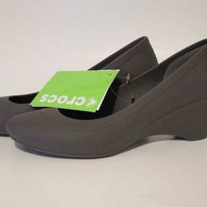 crocs women's lina wedge pump